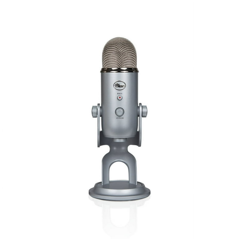 Blue Microphone Yeti USB Mic (Silver) with Knox Gear Pop Filter and USB Hub  