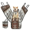 thumbnail image 2 of Pzuqiu Ethnic Tribal Style Dog Car Seat Cover for Back Seat Hammock with Adjustable Triangle Bandana & Car Garbage Bag Against Dirt, Pet Fur, 2 of 6