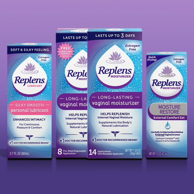 Replens Long-Lasting Vaginal Moisturizer with Single-Use Applicator, 8  Count 