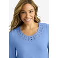 thumbnail image 4 of Jessica London Women's Plus Size Cutout Flutter Sleeve Tunic, 4 of 4