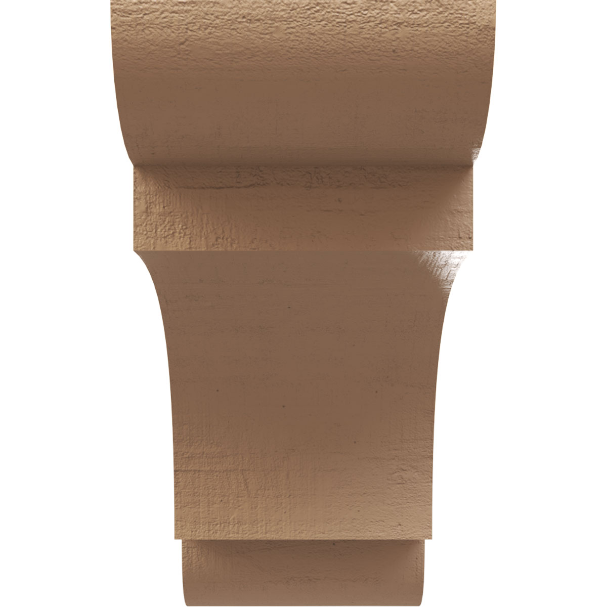 4"W x 12"D x 8"H Classic New Brighton Rough Cedar Woodgrain TimberThane Corbel, Primed Tan