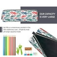 thumbnail image 5 of Yiaed Colorful Shark Print Leather Pencil Case - Leather Pen Pencil Holder - Elegant & Practical Pencil Pouch for Work & Office, 5 of 7
