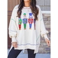thumbnail image 5 of Sudadera con estampado de Cascanueces Y2k para mujer, suéter navideño con lentejuelas, camisa de Cascanueces, jersey de manga larga con cuello redondo, 5 of 5