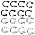 thumbnail image 4 of Jiaroswwei 10 Pcs Stainless Steel Horseshoe Bar Lip Nose Septum Ear Ring Stud Body Piercing, 4 of 5