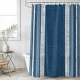 thumbnail image 4 of Vintage Demin Blue Striped Bathroom Shower Curtains with 12 Hooks Polyester Waterproof Shower Curtain for Stalls and Bathtubs Farmhouse Modern Stripes Boho Decorative Bathroom Curtain 36x72 Inches, 4 of 9