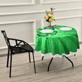 thumbnail image 7 of SKYSONIC Lucky Leaf Clover Round Tablecloth Patrick's Day Washable Polyester Table Cloth Home Restaurat Decorative Table Cover for Wedding Party Dining 60in, 7 of 7
