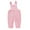 Pink, variant on Tiijoy Girls Suspenders Jumpsuit Solid Cotton Straight Fit Overalls, Sizes 18-24M