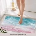 thumbnail image 6 of Turquoise Pink Coastal Doormat Outdoor Entrance 20"x31.5", Summer Beach Nautical Absorb Moisture Dirt Door Mats, Non-Slip Rubber Backing Floor Mats Indoor, Low-Profile Front Door Rugs, 6 of 9