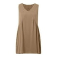 thumbnail image 4 of Women's Sleeveless V-Neck Mini Dress - Loose Fit, Pockets - Casual/Beach, 4 of 6