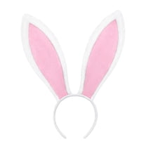 TOPTIE Easter Bunny Ears Headbands White Rabbit Ears Costume Headwear for Kids & Adults Cosplay Party Supplies