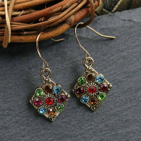 Vonky 4 paires / Set de style ethnique alliage boucles d'oreilles femmes pendants oreille crochet boucles boucles d'oreilles filles Bohemian oreille bijoux