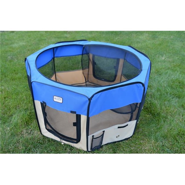 Parc Portable, Bleu & Beige