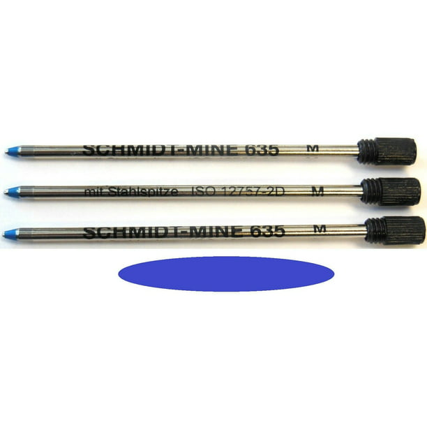 Veraangenamen financieel soort 3 - Genuine Swarovski Schmidt 635 M ISO 12757-2D Crystalline Pen Refills -  BLUE - Walmart.com
