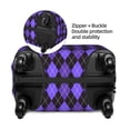 thumbnail image 2 of Fotbe purple argyle Funda Protectora para Equipaje, Antirrayones y Resistente a la Suciedad, Compatible con Maletas de 18 a 32 Pulgadas-Medium, 2 of 7