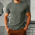 thumbnail image 2 of KPOPLK Men's Shirts Short Sleeve Quick Dry Lightweight T-Shirt Men Big and Tall Running Moisture Wicking Top Green 7XL, 2 of 7