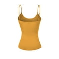thumbnail image 2 of Basic Women Short Cami Built-In Shelf Bra - Gold Mustard, L, 2 of 3