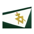 thumbnail image 2 of Member Allied Masonic Degrees Apron - Adjustable Green Velvet with Gold-Plated Snake Fitting, 2 of 3