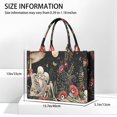 thumbnail image 3 of Large Capacity Tote Bag,Red Mushroom Skull Black Pattern Handbag Fashion Luxury Tote Bag,15.7"x13"x 5.1" Inches,Laptop Compatible, 3 of 6