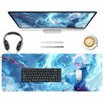 thumbnail image 2 of WISHTIME Gaming Mouse Pad Cold boy with Silver Hair Large Extended Keyboard Mat for Work and Gaming Oversized Mouse Pad(31.5x11.8x0.08Inch), 2 of 7