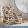 thumbnail image 3 of HELLHERO Rose Print 1 Cushion Reclining Sofa Cover Lazy Boy Breathable Cover for Recliner Chair with Foot Rest Couch Covers with Side Pockets, 3 of 8
