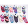 DDI 355739 Children's Fuzzy Stripe Ankle Socks - Size 6-8 Case of 24