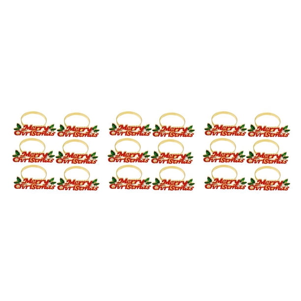 Advancent Christmas Dinner Napkins Decorative Buckle Multipurpose Table Rhinestone Inlaid Decorations Tableware Setting for Everyday Use dorado 3Conjunto
