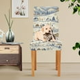 thumbnail image 4 of Yayeee 4 Pack Dining Chair Covers Stretch Parson Chairs Slipcovers Seat Protector, Snowy Mountains, 4 of 6