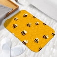 thumbnail image 6 of 1pc Bee Pattern on Honeycomb Absorbent Non-Slip Bathroom Thickened Flannel Rug Decor,Soft,Quick Drying,Suitable For Indoor/outdoor Use,Bathrooms,Bedrooms,Kitchens,Terrace,Laundry Rooms,16"x24", 6 of 9