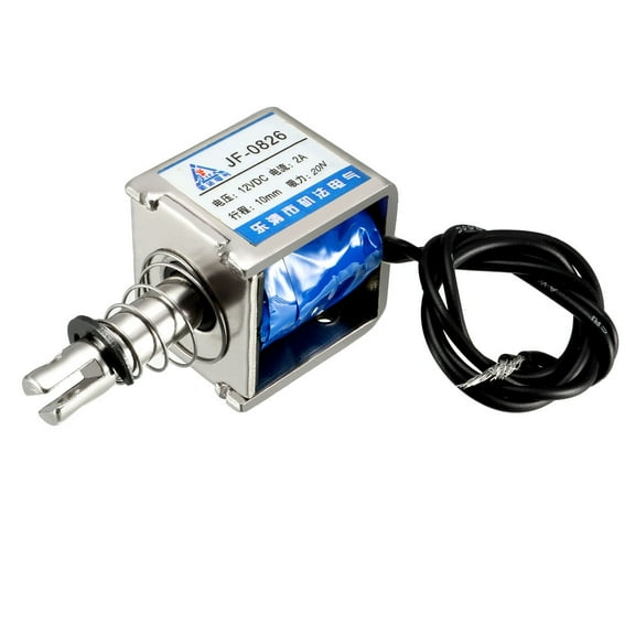 DC 12V 10mm 20N 2A Push Open Frame Solenoid Electromagnet Actuator