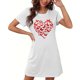 thumbnail image 1 of Camisón corto de mujer, vestido de largo medio con estampado de moda, camisón corto extragrande de mujer, camisón de manga corta con estampado de pecho a la moda, camisón de mujer, 1 of 6