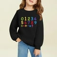thumbnail image 2 of Mercatoo Girls Boys Sweatshirt Crewneck Number Printed Long Sleeve Oversize Tops Casual Drop Shoulder Pullover Shirt, 2 of 5