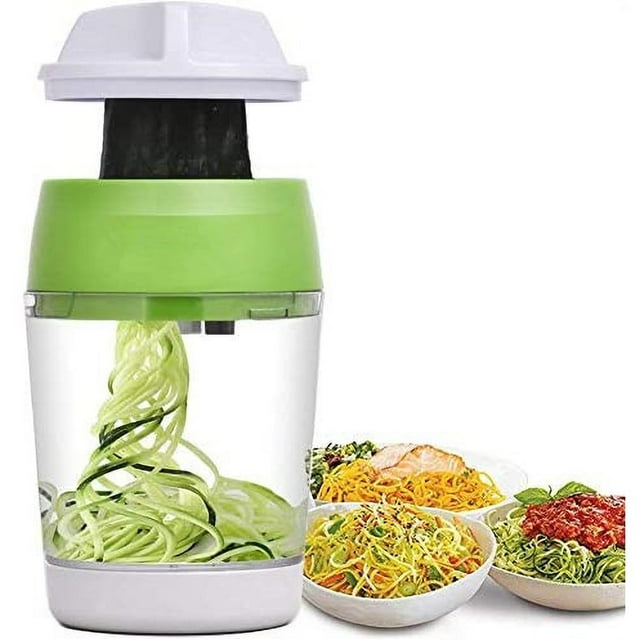 Spiral Vegetable Cutter, Compact Heavy Duty Spiralizer, Kitchen Gadgets with Multiple Shapes, for Carrots Cucumbers Zucchini