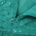 thumbnail image 5 of Alvivi Kids Sequined Lace Mesh Flower Girls Dress Princess Pageant Wedding Bridesmaid Birthday Party Dress Grown Green 4, 5 of 7