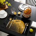 thumbnail image 3 of Yellow Fruit Placemats Set of 8, Modern Minimalist Decor Black Background Placemats for Dining Table, Place Mats for Kitchen Tabletop, Waterproof Wipeable Dining Table Mats Set, 3 of 9
