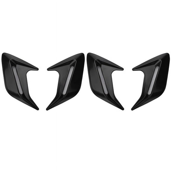 2X Universal Car Vents Decorative Car Style Air Flow Vent Hood Black