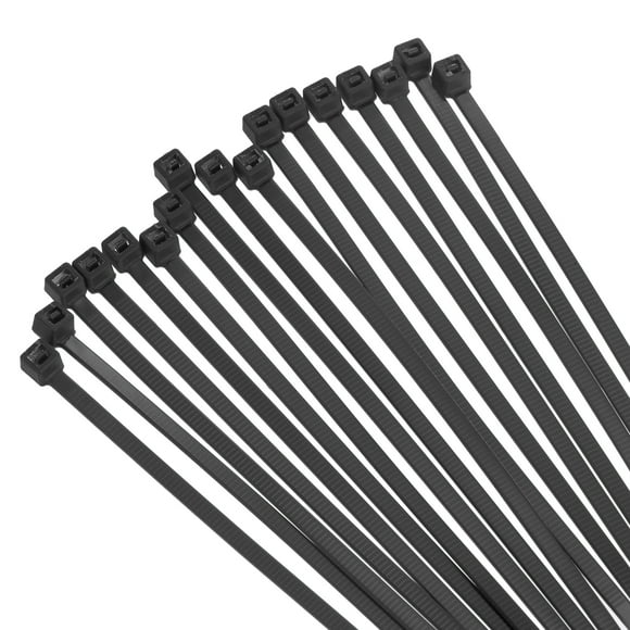 Uxcell 100PCS Cable Zip Ties 14 Inch, Self-Locking Nylon Wire Ties with 30 lbs Tensile Strength for Indoor and Outdoor, Black