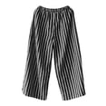 thumbnail image 7 of Bjutir Womens Sweatpants Fashion Women Casual Stripe Print Elastic Waist Pocket Wide Leg Pants Trousers, 7 of 7