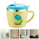 thumbnail image 4 of Vaso de acero inoxidable con pajita para niños pequeños, doble capa, antiescaldaduras, diseño creativo de dibujos animados, escala de medición, ideal para leche y agua., 4 of 7