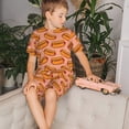 thumbnail image 4 of Fotbe Cartoon Hot Dog Pijama Estampada de 2 Piezas para Niños – Ropa de Dormir de Manga Corta Cómoda para Niños y Niñas, Camiseta y Shorts de Algodón-4X-Large, 4 of 6