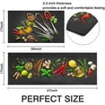 thumbnail image 2 of Color Art Anti-Fatigue Kitchen Mats Set of 2, Padded Kitchen Mats and Rugs, Kitchen Standing Mats Black Kitchen Rug Waterproof Non-Slip Kitchen Sliders for Kitchen, Laundry Room 17x30+17x47 Inch, 2 of 6