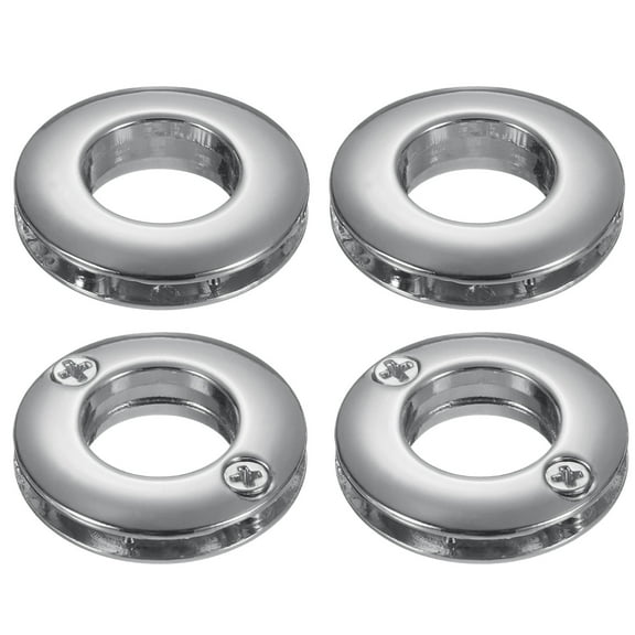 Uxcell Zinc Alloy Screw Eyelet Grommets, 1/2" Metal Rings for Curtain Bag Loop Handle Connector Accessories(Silver)