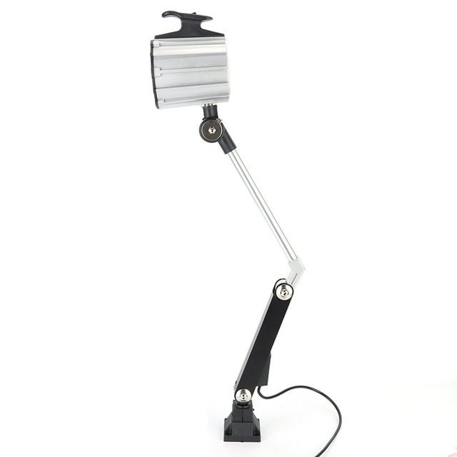 Lampe de Bureau LED - 50000h Durée de Vie Lampe de Travail Multifonction avec Fixation à Vis, Bras Long Réglable & Tête Rotative Lampe de Banc pour Tour CNC