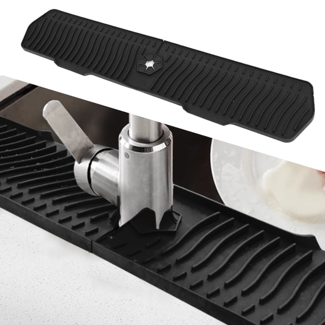 29.92in Kitchen Sink Splash Guard Silicone Faucet Splash Guard Handle Drip Catcher Tray Kitchen Gadgets Sink Accessories for Kitchen Counter Bathroom