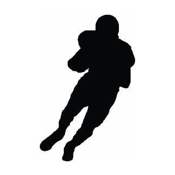 Wallhogs Football Ball Carrier II Silhouette Cutout Wall Decal