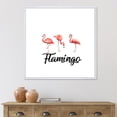 thumbnail image 2 of Three Flamingos On White 30 in x 30 in Framed Painting Canvas Art Print, by Designart, 2 of 5