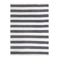 thumbnail image 3 of Unique Loom Chindi Rag Collection Area Rug - Striped (9' x 12' 2" Rectangle Navy Blue/Ivory), 3 of 7