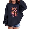 thumbnail image 2 of Xdegoge Girls Love Bears Printed Hoodie Cute Valentine’S Sweatshirt for Kids, Funny & Festive Pullover Long Sleeve Sweatshirts with Hood, 2 of 8