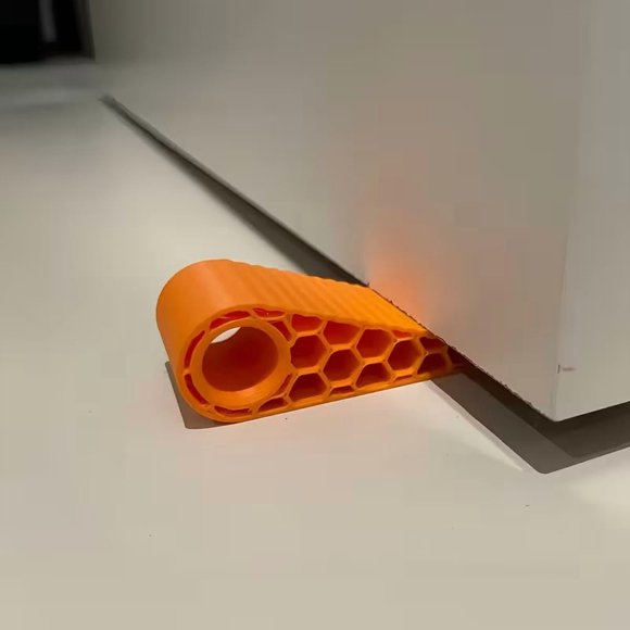 Tope de puerta a prueba de viento de 4 piezas, diseño hueco, cuña creativa sin perforaciones, garantiza la seguridad del hogar, protección contra pellizcos