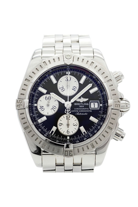 Pre-Owned Breitling Chronomat Evolution A13356 Black Dial Men's Watch