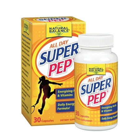 Pep Products Super Pep  Natural Herbal Energy, Enhanced Ginseng Formula, 30